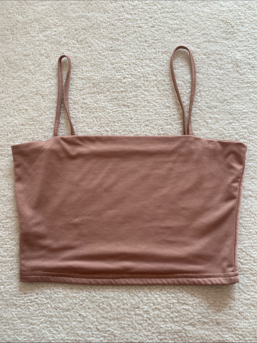 Brown Spaghetti Strap Tube Top